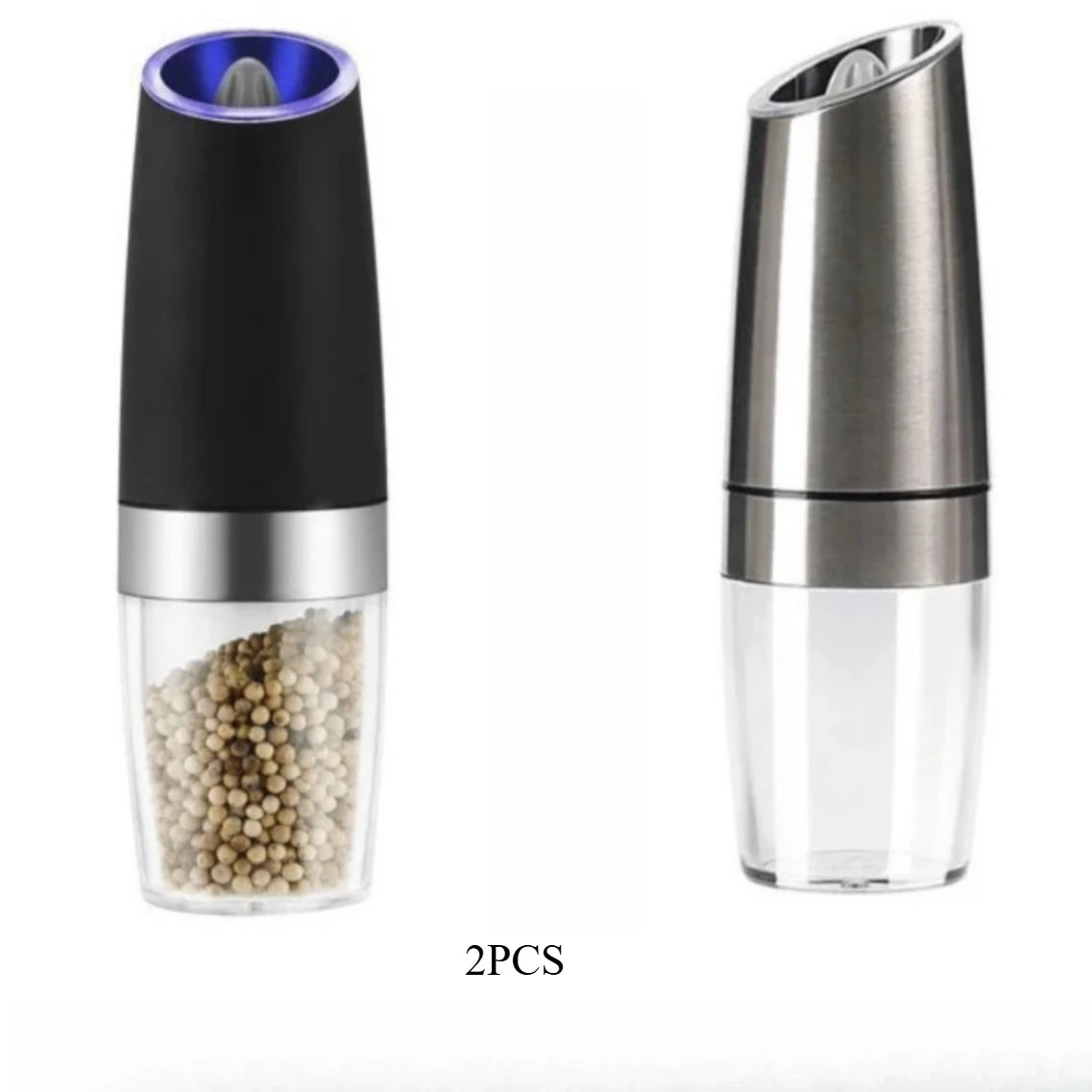 Electric Pepper Grinder Stainless Steel Automatic Gravity Shaker Salt Pepper Grinder Spice Mills Grinding Tools Kitchen Gadgets