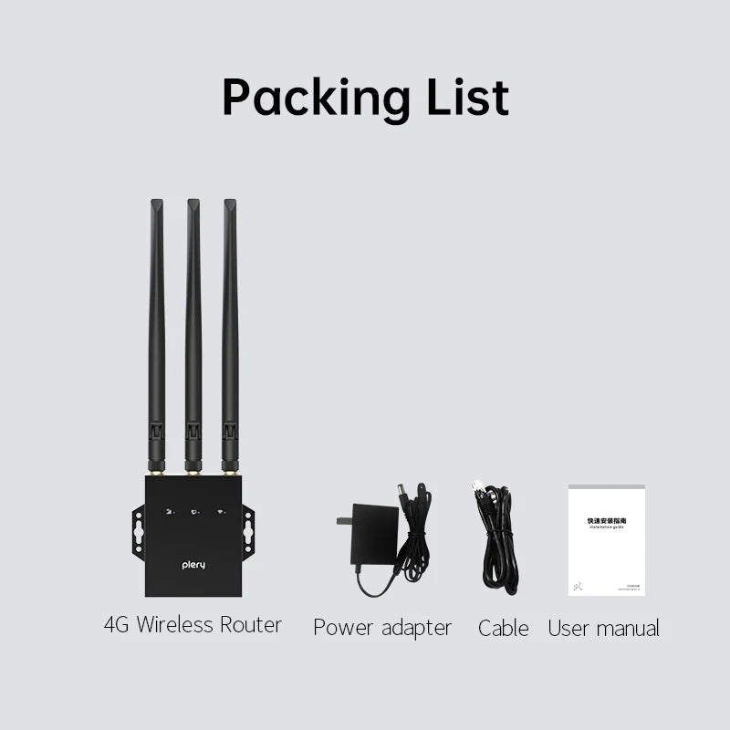 Plery 1200Mbps 4G LTE Cat6 Router 2.4+5.8GHz WiFi5 Wireless 5*Gigabit Ports VPN Support Nano SIM/eSIM Card 4G Routers EU Plug