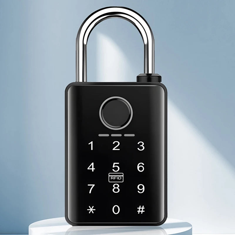 7/10mm Waterproof Tuya Padlock Fingerprint IC Card Password Electronic Lock Heavy duty Padlock for home Warehouse garage