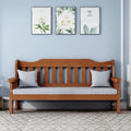 Solid wood bench combination sofa small apartment simple leisure living room retro balcony new Chinese style office wooden sofa