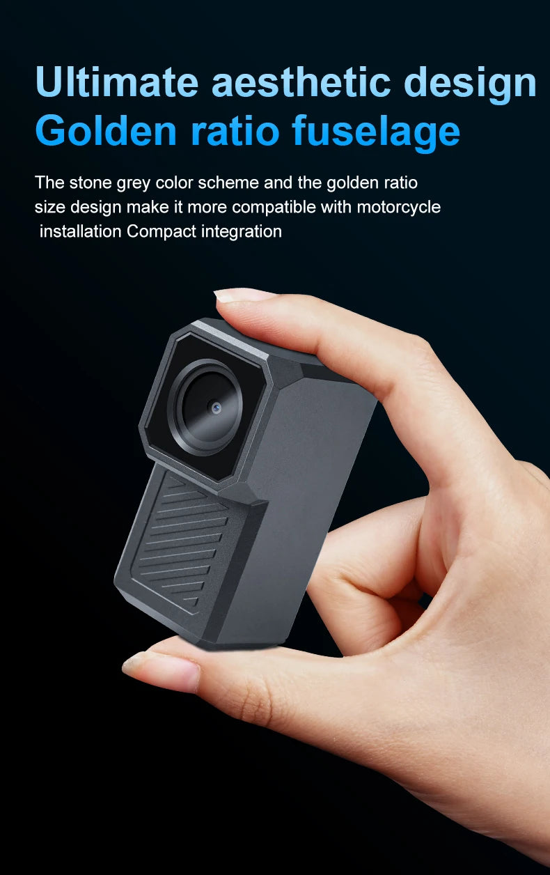Dual 1080P UHD Wireless Motorcycle DVR Full Body 30FPS Waterproof Moto Dash Wifi GPS Cam Front Rear 150° Driving Video Recorder