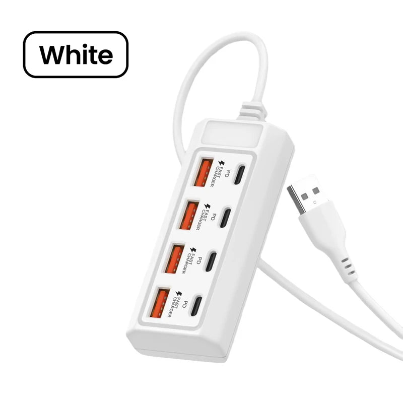 25W Multi Ports USB Type C Charger Wall Charger USB Fast Charging Travel Socket Universal Phone Adapter
