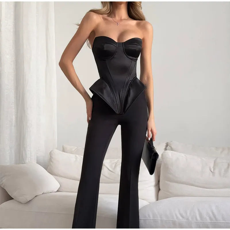 Pleated Backless Bandage Mini Dress Women's Elegant Solid U-neck Sleeveless Slim Fit Vestidos 2026 Summer New Lady Party Gown
