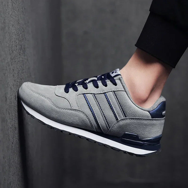 High Quality Men's Sneakers Leather Casual Shoes Autumn 2025 New Breathable Men Shoes Tenis Male Flat Shoe Zapatillas Hombre