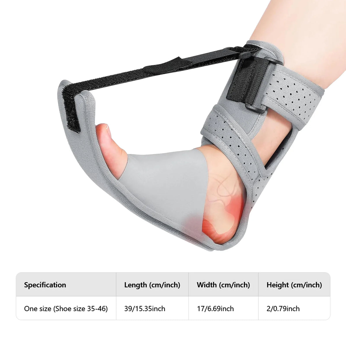 Night Splint Ankle Brace Orthopedic Support Breathable Stretching Strap Adjustable for Plantar Comfortable Support Belt Foot Car