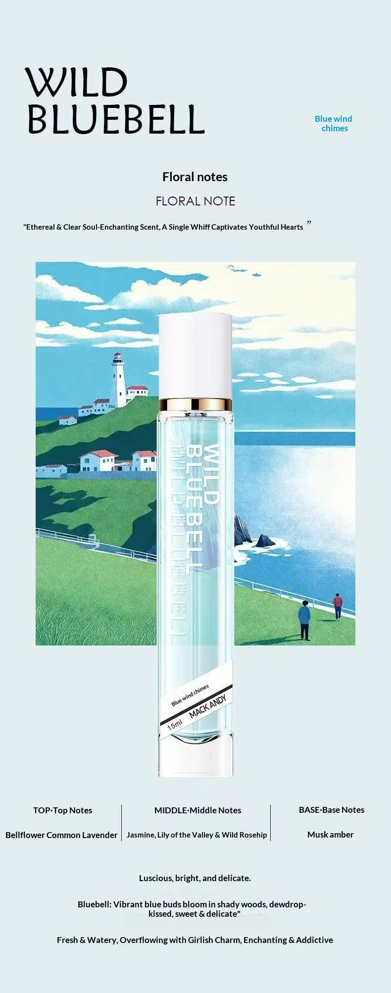 High-End Salon Grade Women's Perfume Fresh Natural Light Scent Long-Lasting Luxury Fragrance Affordable Alternative 15ml