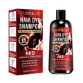 YUITIKUE Red 4-in-1 Coloring Shampoo Long Lasting Warm Hair Color Quick Dye Shampoo For Covering Grey White Hair
