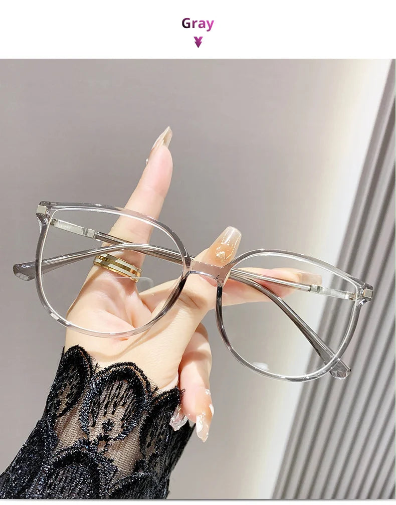 Fashion Women's Grade Glasses Trendy Luxury Reading Glasses Lady Presbyopic Graduated Lenses Transparent Glasses Eyepieces 2025