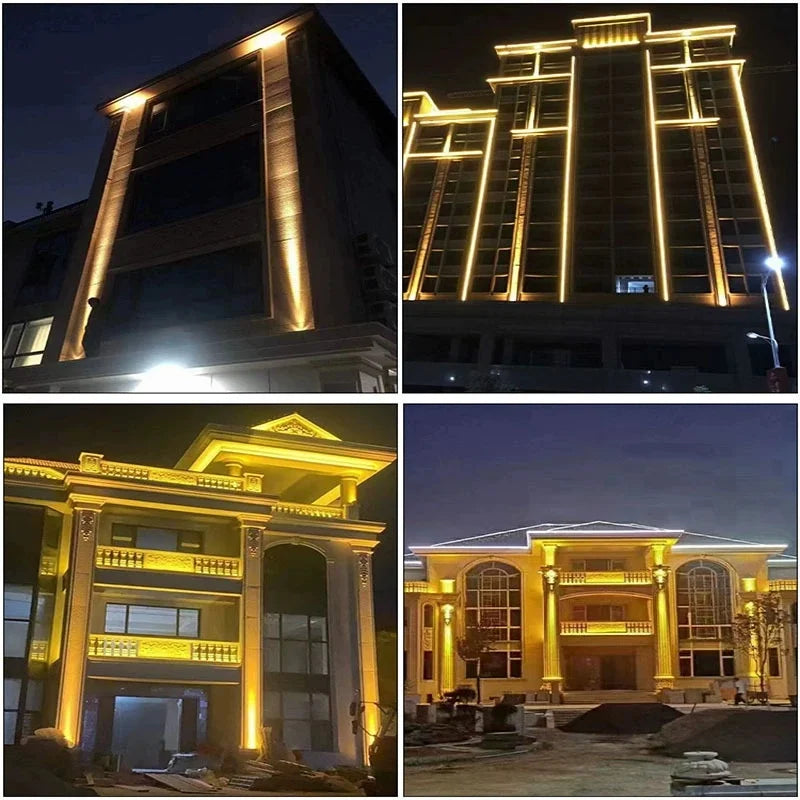 Outdoor LED Garden Wall Spotlights Landscape Lighting AC220V 110V DC12V Red Green Blue  IP67 Waterproof One Beam Lights 10W