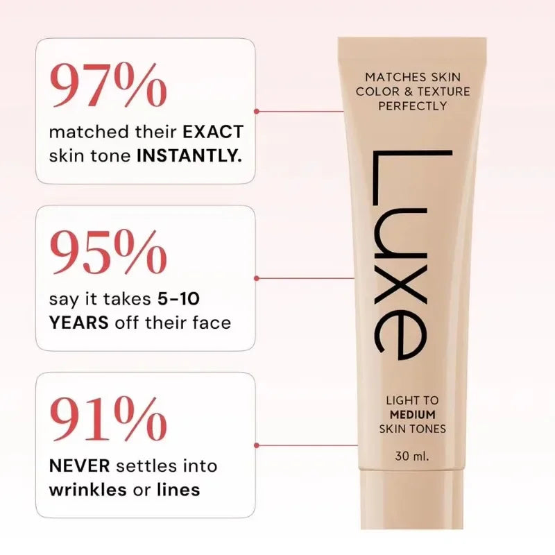 New Luxe-Color Changing Foundation 'No-Makeup Makeup' Look with Concealer Power Obedient Suitable for Fair To Medium Skin Tones