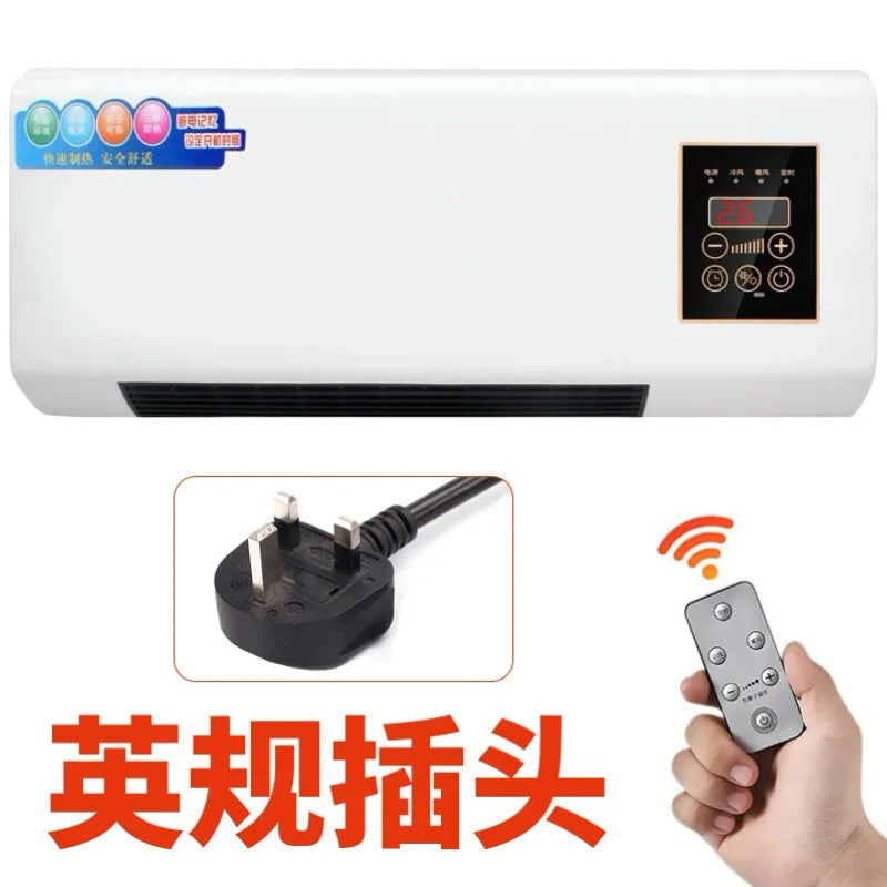 Heater 110V220V, European, Australian and American standards Warm air Wall-mounted electric heater Household bathroom Bedroom