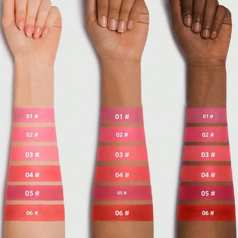 3-in-1 Smooth Blush Cream Heart-Shaped Waterproof Long-lasting Matte Finish Easy to Wear Natural Color Lip Cheek Eye Makeup