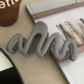 2023 New Trendy Curve Matt Hair Claw Clip Large Shark Crab Hair Clips Women Hair Accessories INS Female Back of Head Hairpin