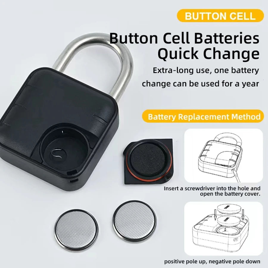 EGFirtor Tuya Smart Home Biometric Digital Padlock IP67 Waterproof Smart Door Lock Cabinet Lock Gym Wardrobe Door Password Lock