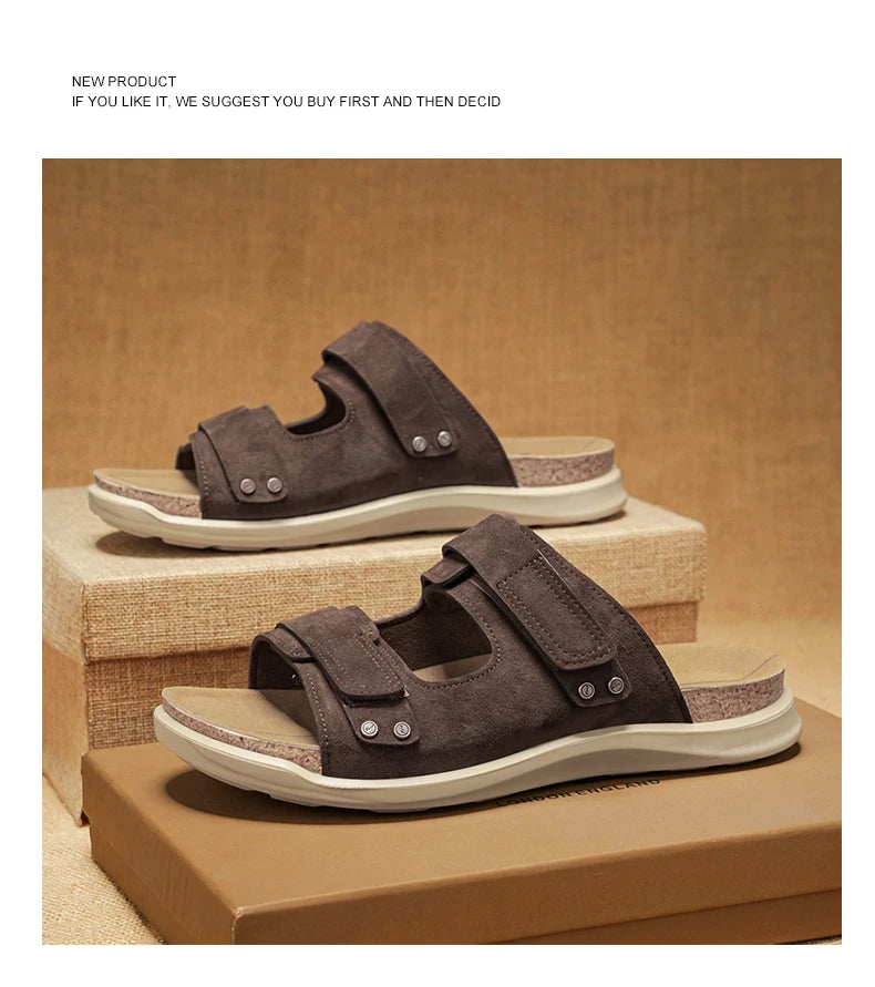 Sandals Breathable Soft Flat Shoes Men Slippers Breathable Casual Shoes for Men Beach Sandals Summer Fashion Shoes Luxury