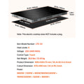 SucceBuy Electric Cooktop Built-in Electric Stove Top Ceramic Top Radiant Cooktop with Glass Panel Touch Control Timer ChildLock