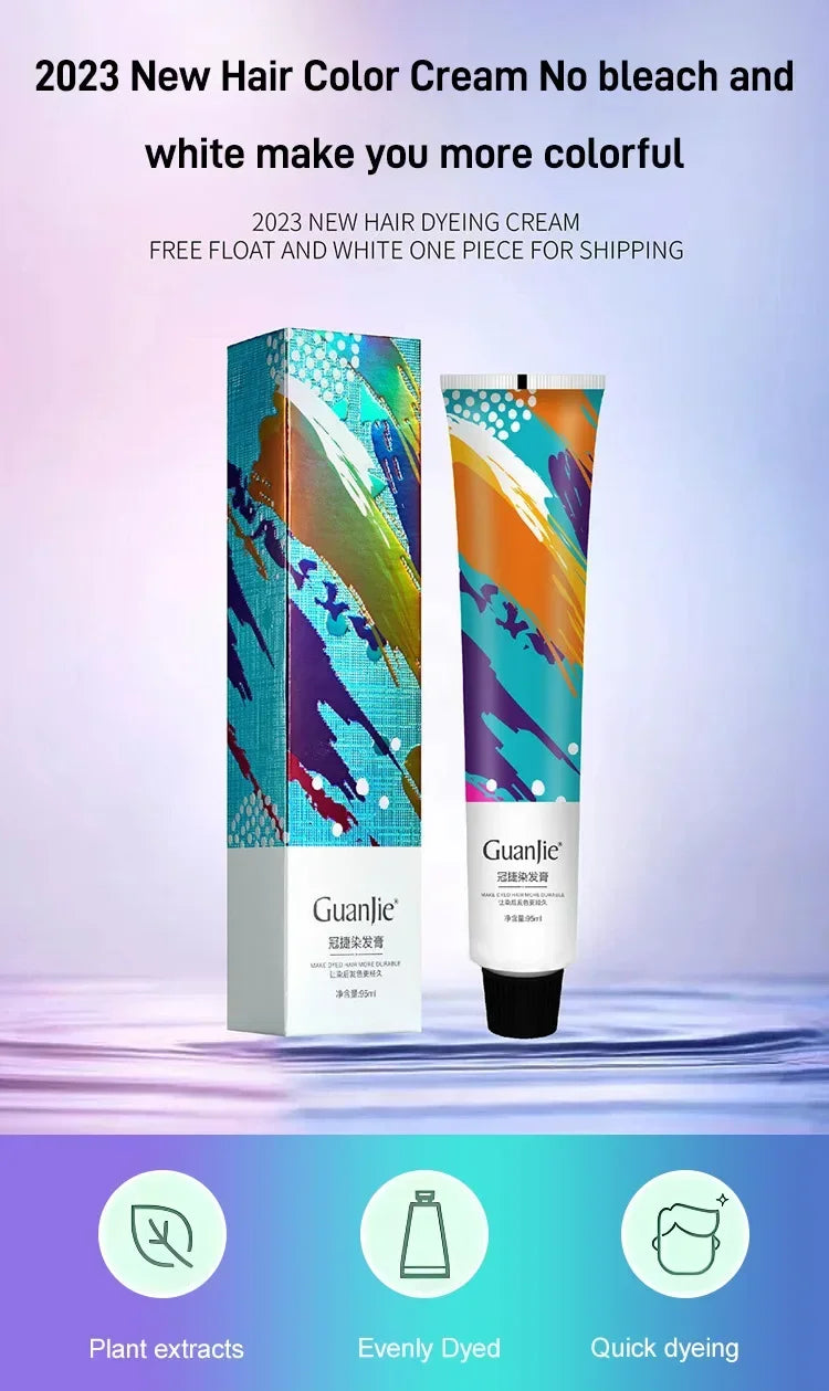 Plant hair dye Hazelnut Ash Brown Non-Bleaching Dye Cream Permanent Hair Color Instant Dye for Hair