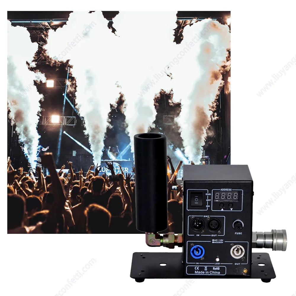 High Power Stage Wedding Effect CO2 Jet Machine 100W DMX512 Control CO2 Smoke Machine Co2 Effect Fog Smoke for Event Party Club