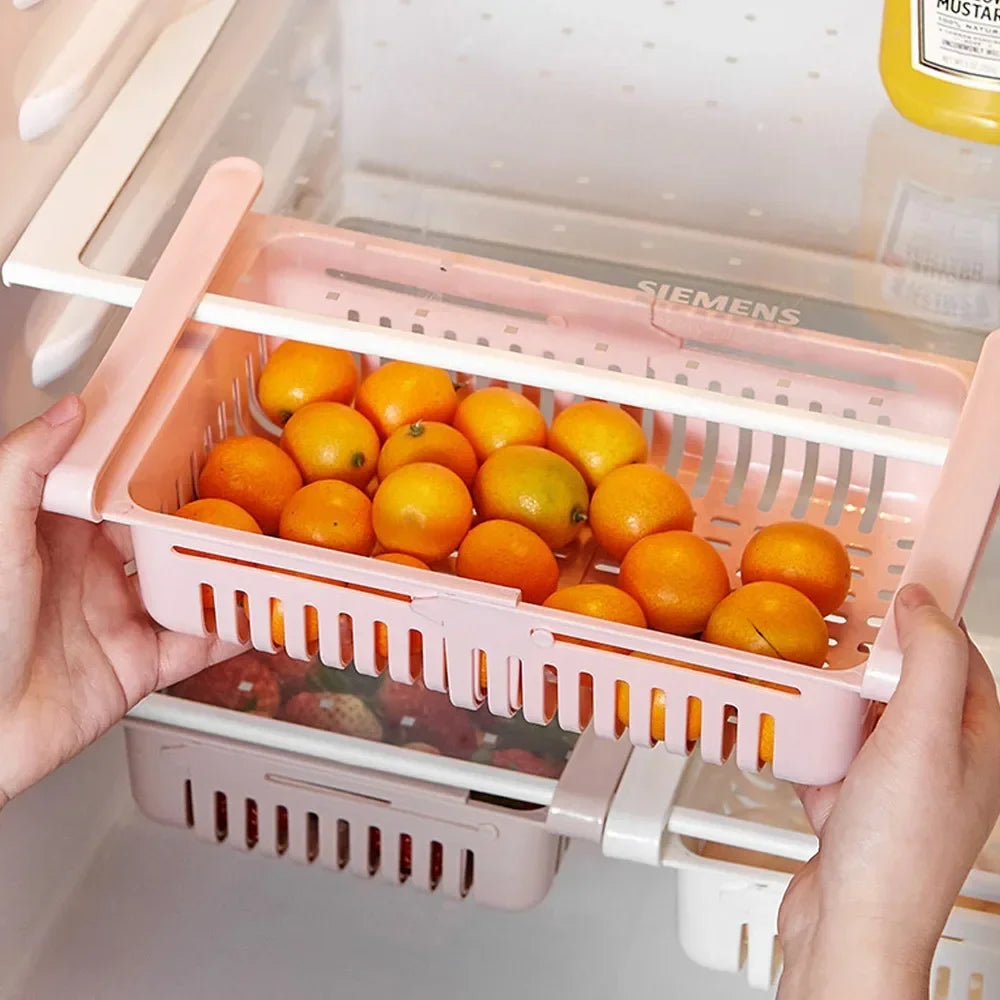 Fridge Organizer Storage Drawer Plastic Storage Box Container Shelf Fruit Egg Food Storage Box Kitchen Accessories Organizer Box