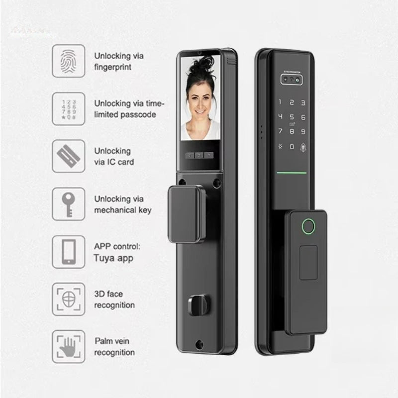 Door lock Digital fingerprint Electronic aluminum alloy Intelligent automatic graffiti Wifi Palm vein door lock