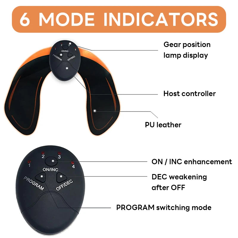 EMS Muscle Stimulator Buttocks Muscle Massager Hip Trainer Fitness Fat Burning Buttocks Arm Abdomen Trainer Apparatus Slimming