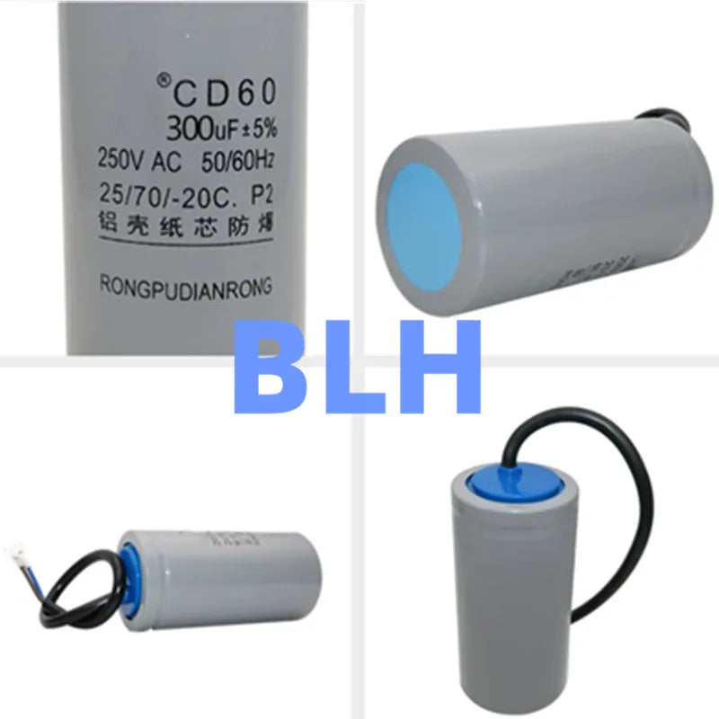 3KW high-power motor starting capacitor CD60 250V 250VAC 300UF 450V 450VAC car wash machine