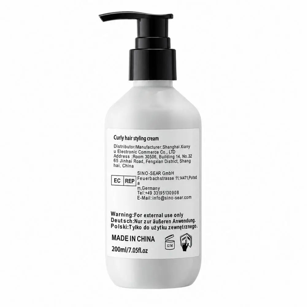 Curly Styling Gel Curling Cream - Define, Moisturize & Hydrate Curls for Bouncy, Shiny Hairstyles 1pcs