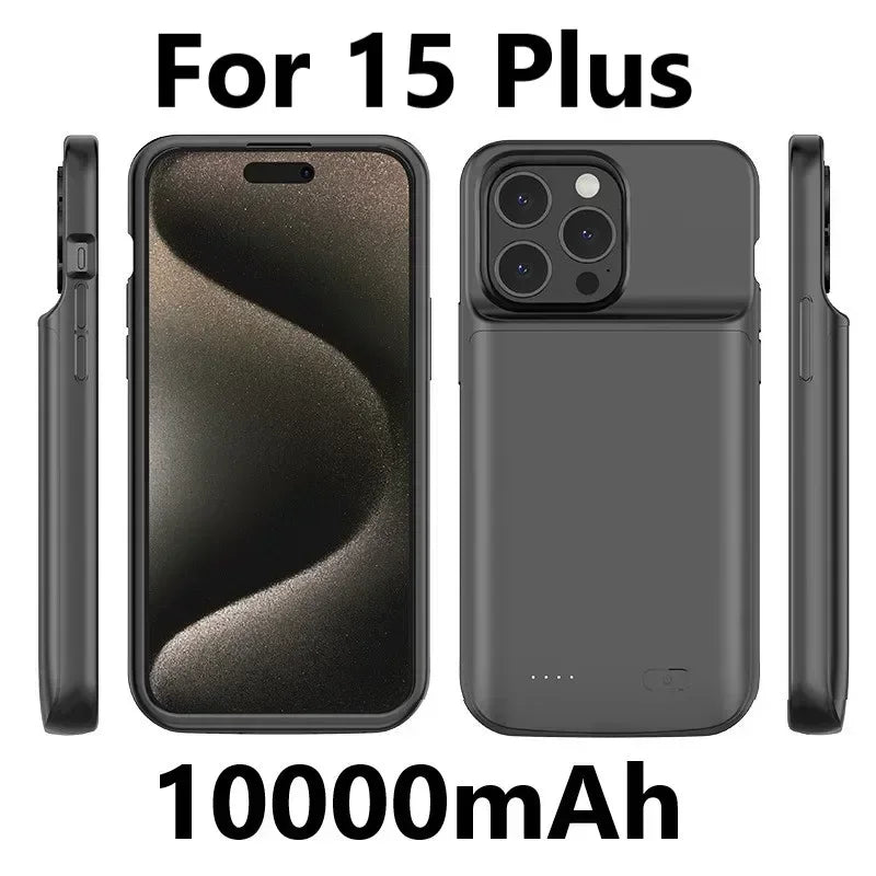 10000Mah  Battery Charger Case For iphone 14 Plus 15 Pro 12 Pro Max 11 Pro X XS XR XS Max 6 6S 7 8 Plus Battery Case Pow
