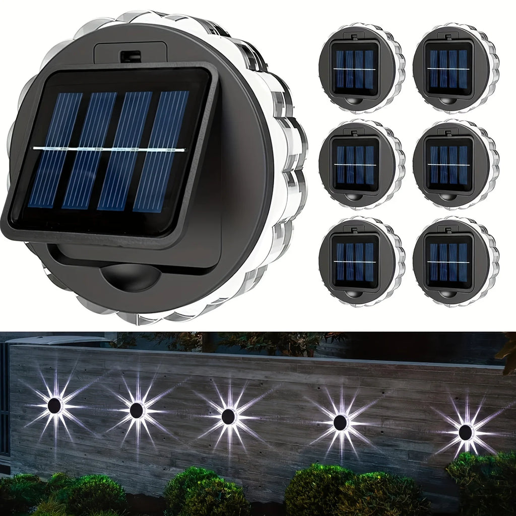 4 Packs Waterproof LED Decorative Light Outdoor Solar Stairs Lights for Wall Garden Yard Patio Pool Pathway Outside Solar Lamp