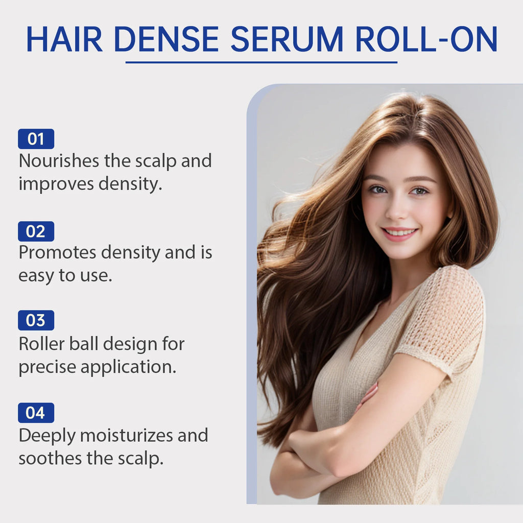 Hair Growth Essence Anti Baldness Strengthen Hair Roots Improve Scalp Health Repair Thicken Rosemary Massage Roller Ball Essence