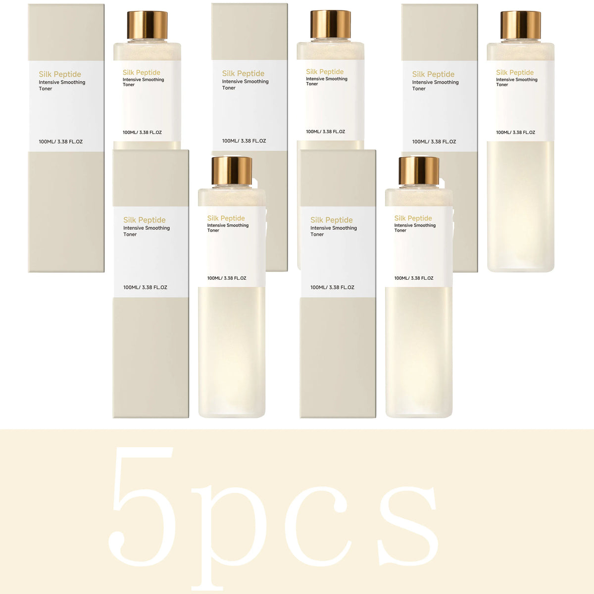 Silk Peptide Intensive Smoothing Toner Hydrating Refreshing Facial Lotion Non Sticky Quick Absorb Moisturizing Skin Care Primer