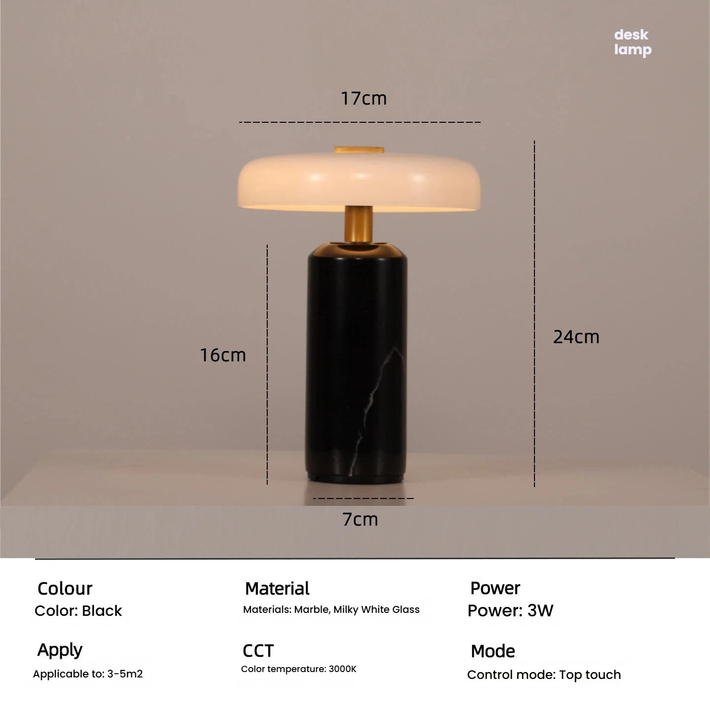 Table Lamps Luxury Glass 110V/220V Marble USB Lighting Rechargable Space Mood Light Table Light Bedroom Living Room Decoration