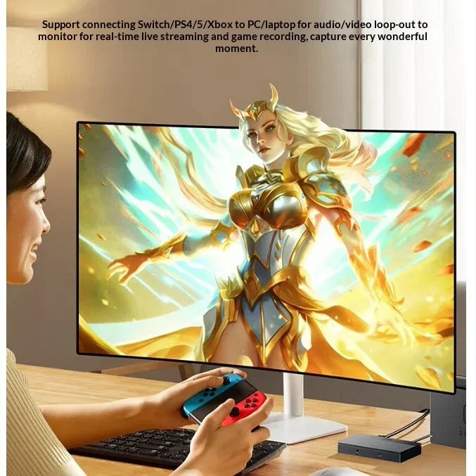 UGREEN CM630 15390 4K 60Hz HDMI Video Capture Card 1080P 60fps USB C Recording Loop Out with Mic Headset