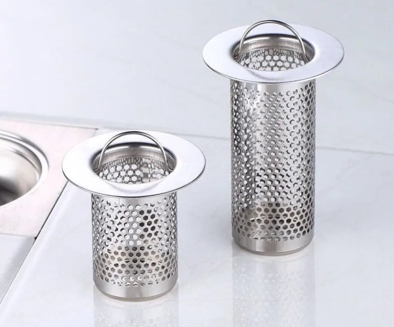 Floor Drain Filter Mesh Anti-Clogging Sink Strainer Food Hair Stopper With Handle Anti-Pest Sealing Cover Shower Leak Net