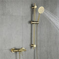 Brushed Gold Bathroom Shower Faucet Set Wall Mounted Shower Faucet, Bathroom Cold and Hot Bath and Shower Mixer Taps Brass