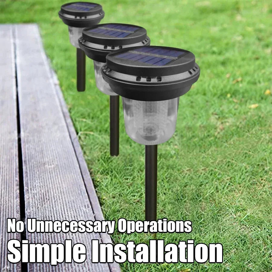 Solar Outdoor Lights New Garden Lamps Powered Waterproof Landscape Path for Yard Backyard Lawn Patio Decorative LED Lighting