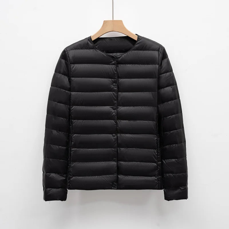 12 Colors Women Long Sleeves 90% White Duck Down Female Slim Warm Inner Ultra Lightweight Packable Ski Jacket Down Liner Jackets