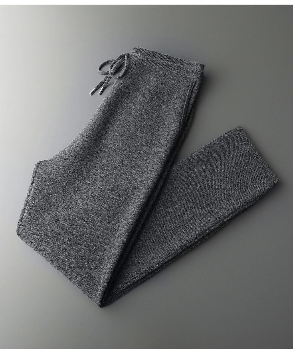 Men's 100% Merino Wool Two-piece Suit Autumn Winter Knitting Zipper Cardigan and Straight-leg Pants Warm Thickened Clothing Sets
