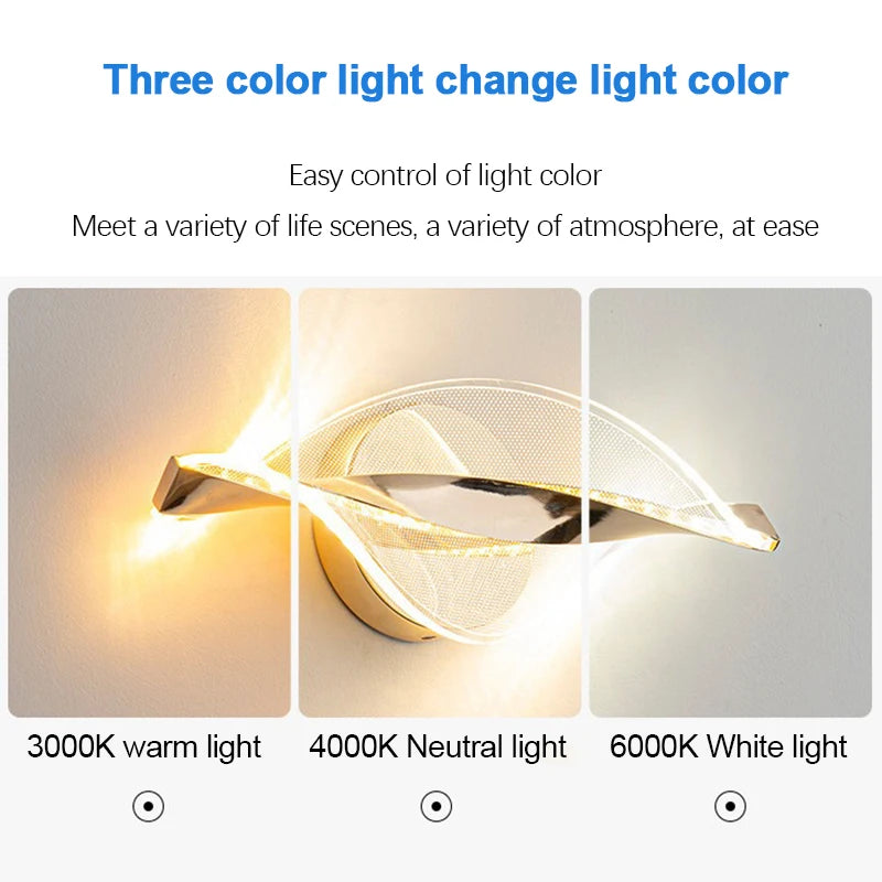 Nordic LED Wall Lamp Indoor Living Room Lighting Originality Lamps Home Decoration Aisle LED Acrylic Bedside Modern Wall Lights