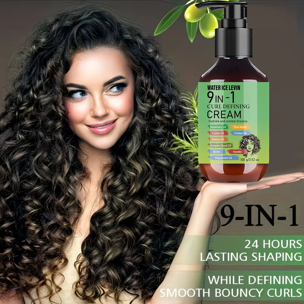Curl Defining Cream with Rosemary & Castor Oil, Biotin & Keratin for Smooth Hydrated Curls