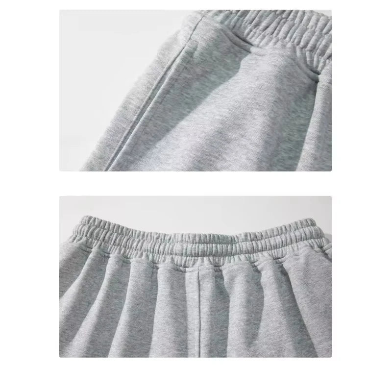 Waist Drawstring Wide-Leg Knee-Length Pants for Women, Summer Lightweight Loose-Fit Casual Shorts