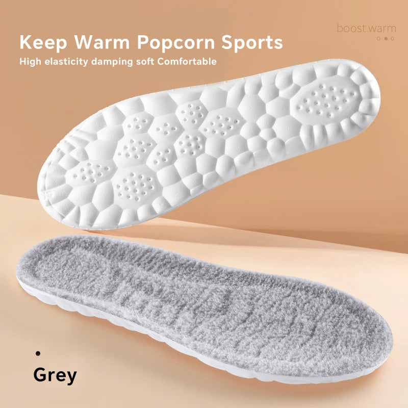 1Pairs Self Heating Insoles Thermostatic Thermal Insole Genuine Cashmere Massage Arch Support Shoe Pad Heated Pads Winter Women