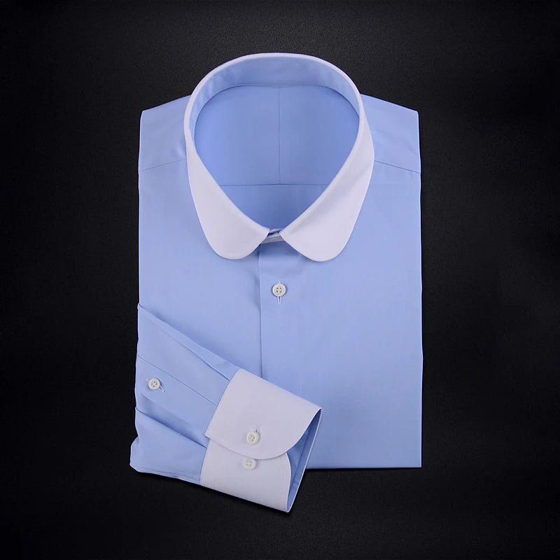 custom men's shirt Eton collar slim-fit business gentleman suit mens formal shirts