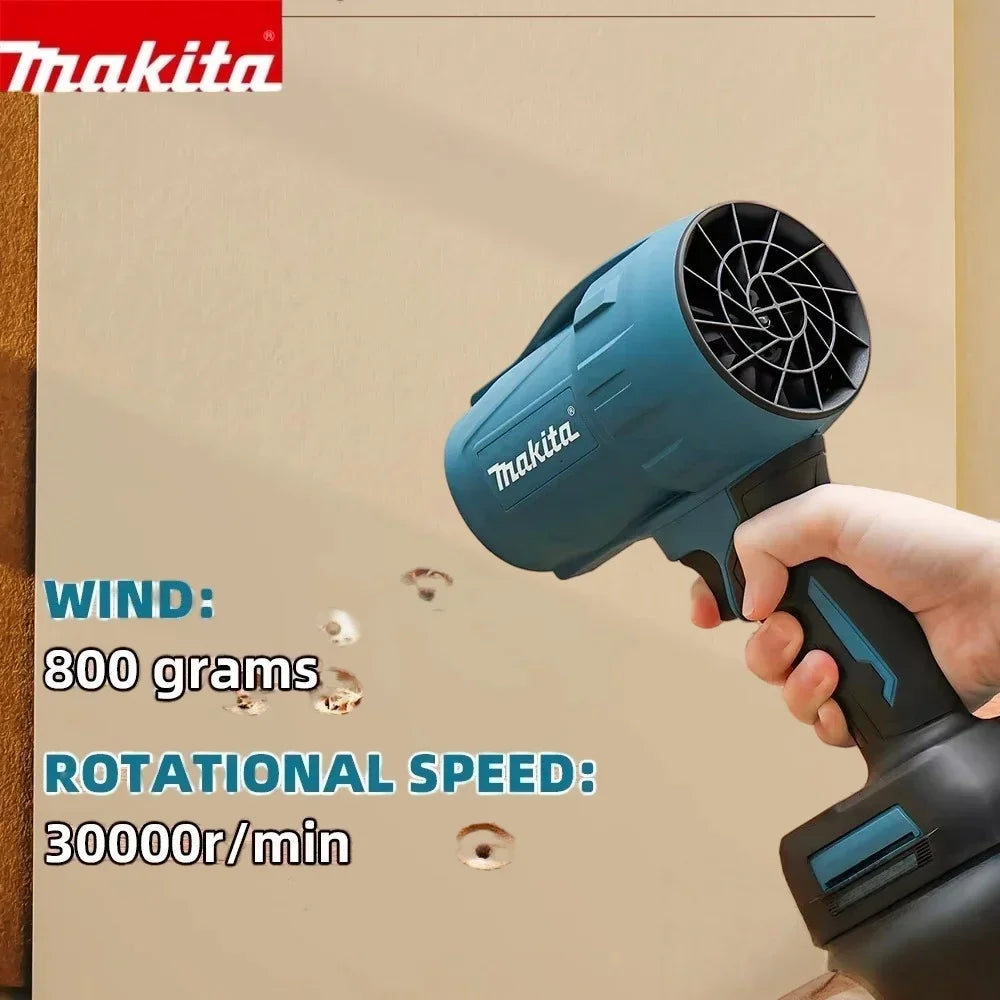 Makita 30000RPM Violent Blower Turbo Jet Fan Electric Air Duster Wind Speed Turbo 18VBattery Rechargeable With Light Car Cleanin