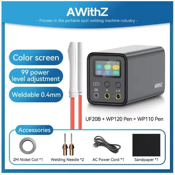 UF20B Portable Farad Capacitor Spot Welder 99 Level Adjustment Spot Welding Machine for Mobile Phone Battery Nickel Sheet Repair