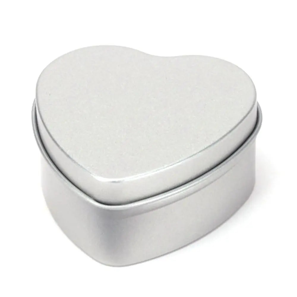 Heart Shape Metal Box Aluminum Tin Jar for Cream Balm Nail Candle Cosmetic Container Refillable Tea Cans Candy Packaging Box 1Pc