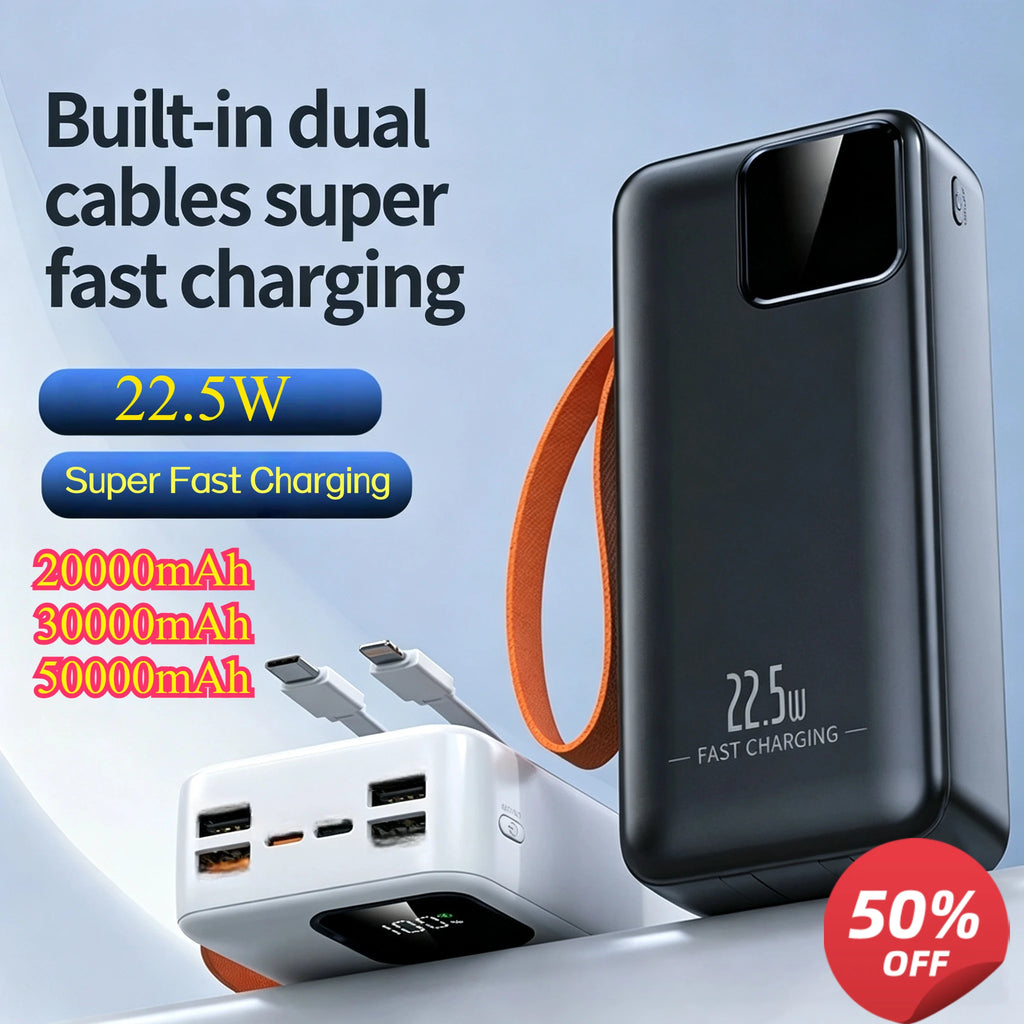 20000mAh 30000m 50000mAh Power Bank Portable  22.5W Fast Charging Portable Charger For iPhone xiaomi redmi poco Powerbank