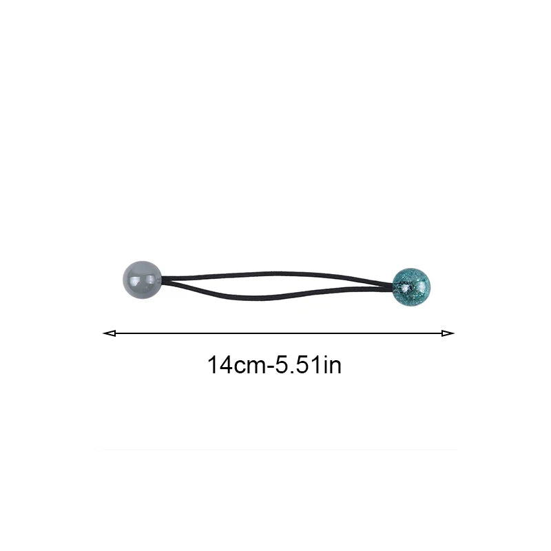 2pcs new children's hair accessories color collision hair ring hair rope lovely magic beads women's rubber band head rope