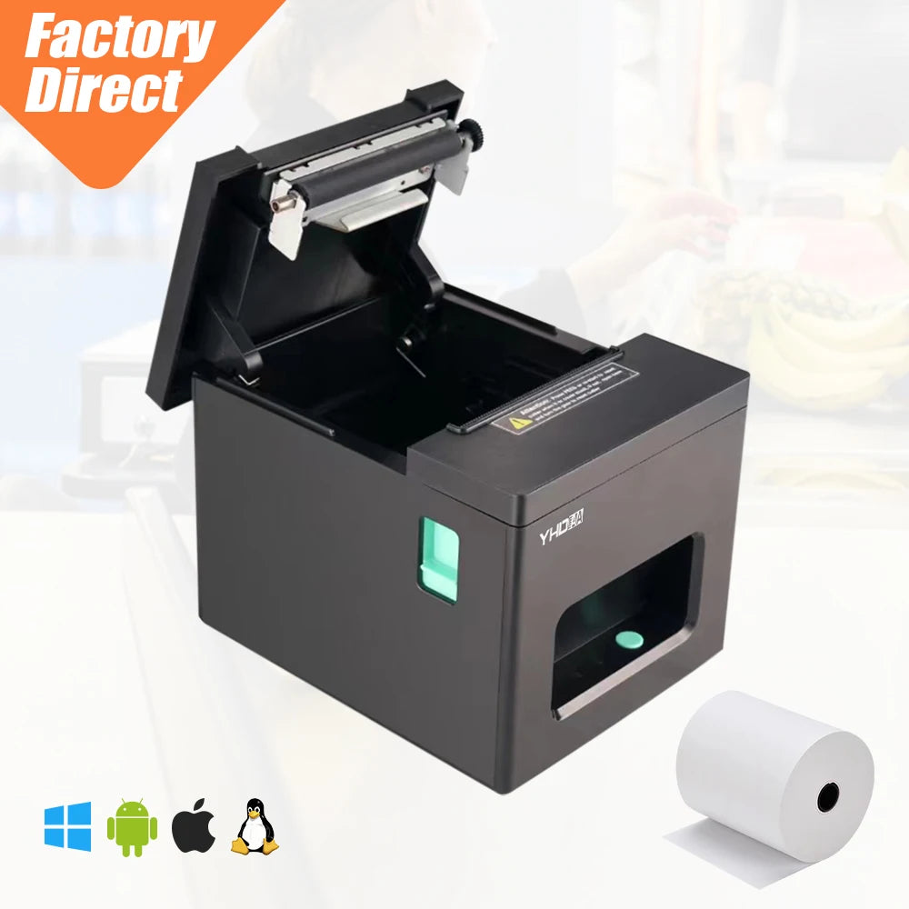 Thermal Receipt Printer CE ROHS Multi-Interface 80mm POS Thermal Ticket Printer with Auto Cutter