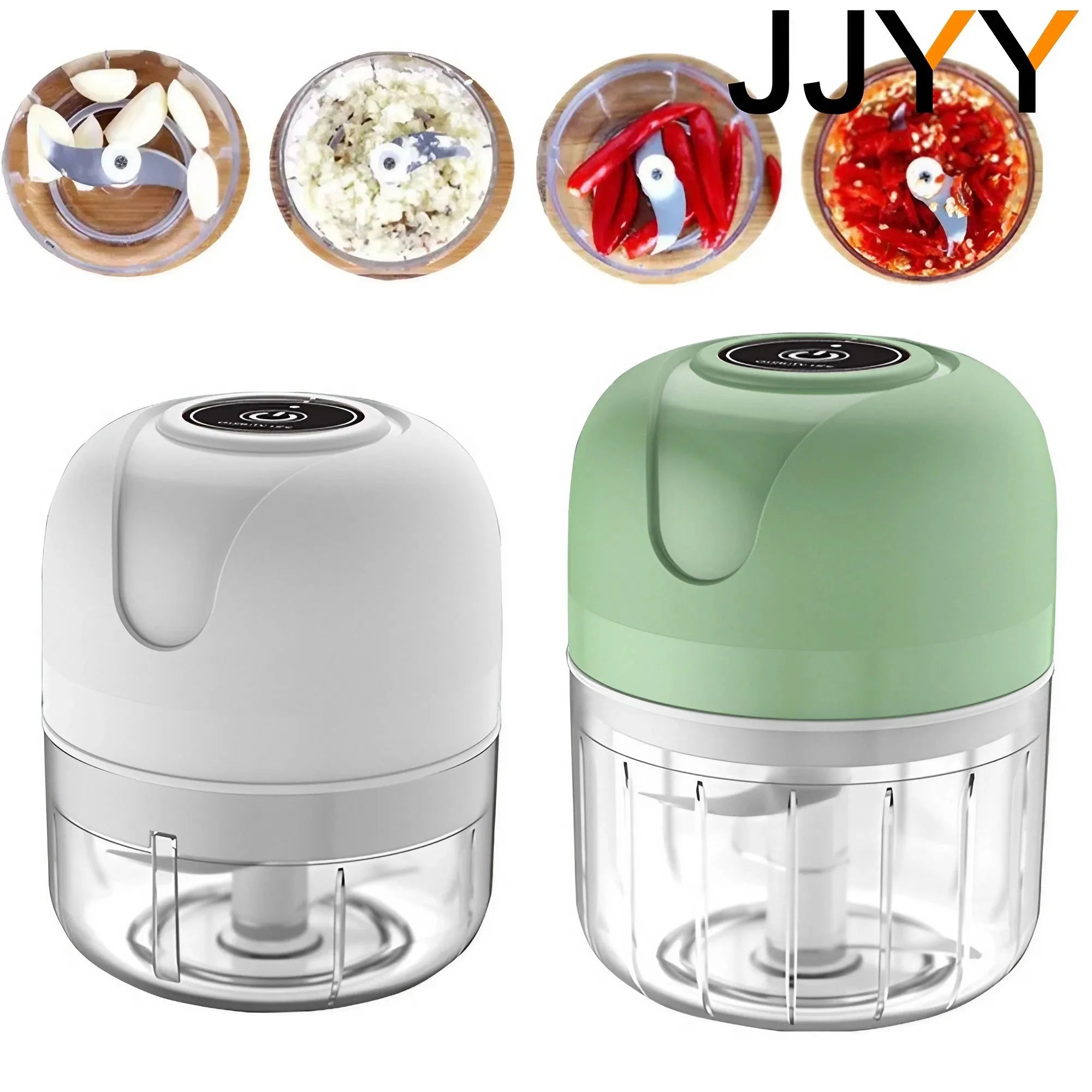 JJYY Electric Kitchen Food Chopper Mini Garlic Masher Crusher USB Portable Meat Grinder Vegetable Chopper for Kitchen Gadgets